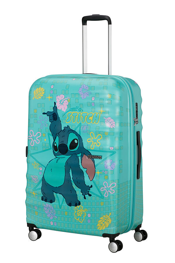 American Tourister Disney Wavebreaker Spinner TSA Disney Fl 77cm  Stitch Flower