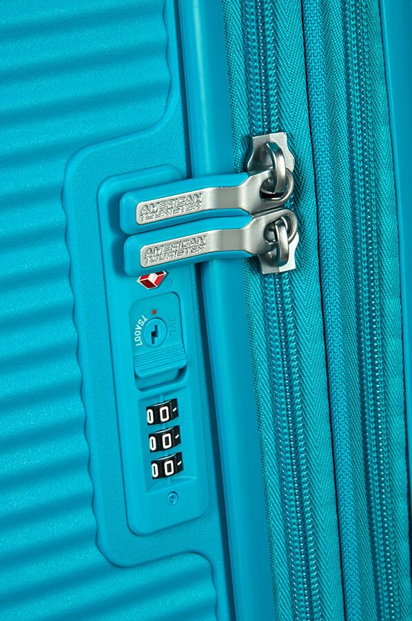 SoundBox Check-in Gr&ouml;&szlig;e M | American Tourister Soundbox Spinner erweiterbar 67cm Summer Blue