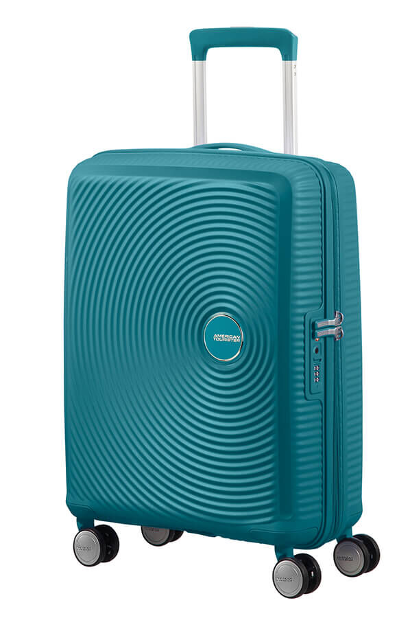 SoundBox Cabin luggage | American Tourister Soundbox Spinner Expandable 55cm  Jade Green