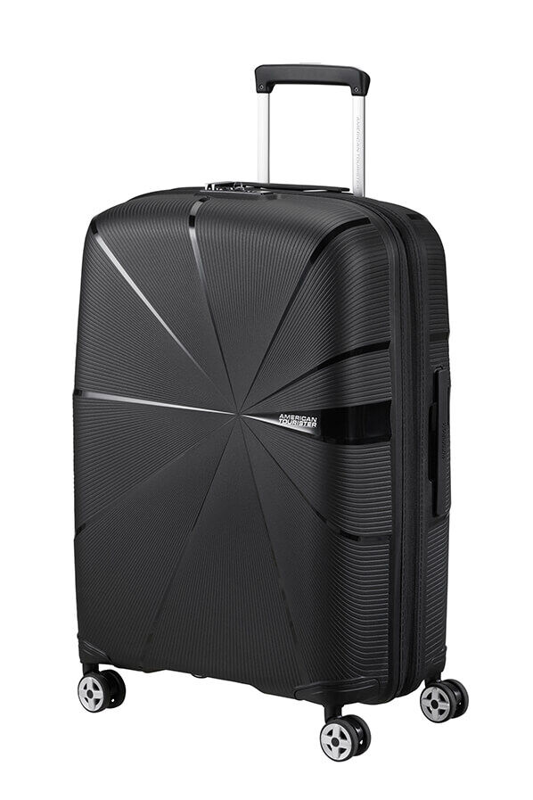 American Tourister Starvibe Spinner Expandable TSA 67cm Black American Tourister Starvibe Spinner Expandable TSA 67cm Black