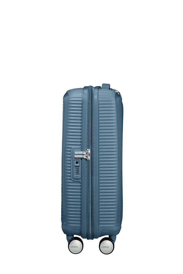 American Tourister Soundbox Spinner Expandable 55cm  Stone Blue American Tourister Soundbox Spinner Expandable 55cm  Stone Blue