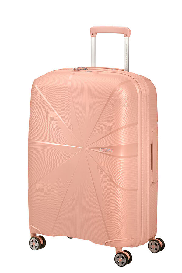 American Tourister StarVibe Spinner Expandable TSA 67cm  Metallic Peach American Tourister StarVibe Spinner Expandable TSA 67cm  Metallic Peach