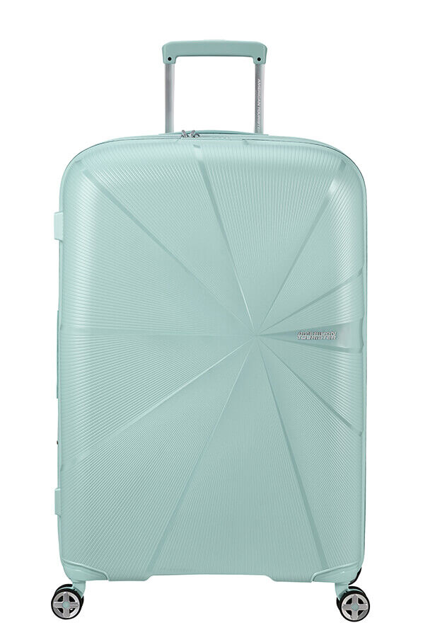 American Tourister StarVibe Spinner Expandable TSA 77cm  Metallic Surf Blue