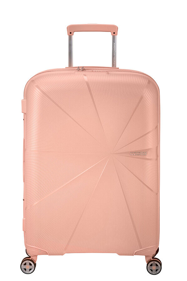 American Tourister StarVibe Spinner Expandable TSA 67cm  Metallic Peach American Tourister StarVibe Spinner Expandable TSA 67cm  Metallic Peach