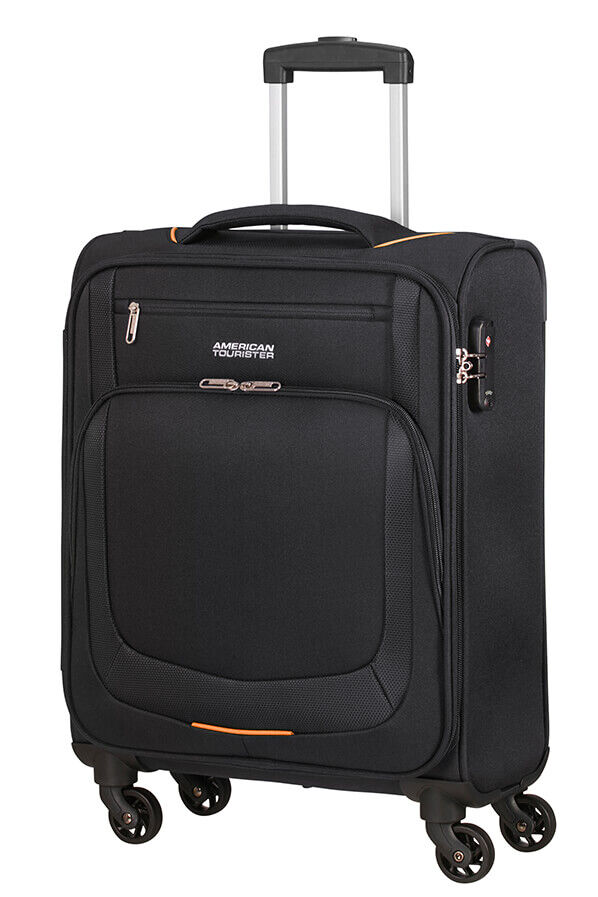 American Tourister Summer Session Spinner TSA 55cm Black/Orange American Tourister Summer Session Spinner TSA 55cm Black/Orange