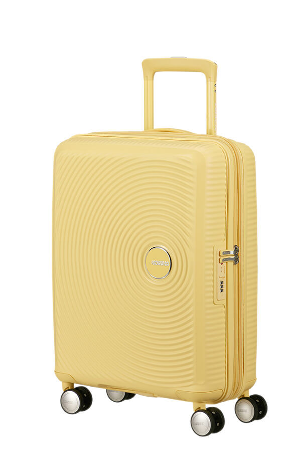 American Tourister SoundBox Spinner TSA Expandable 55cm  Pastel Yellow American Tourister SoundBox Spinner TSA Expandable 55cm  Pastel Yellow