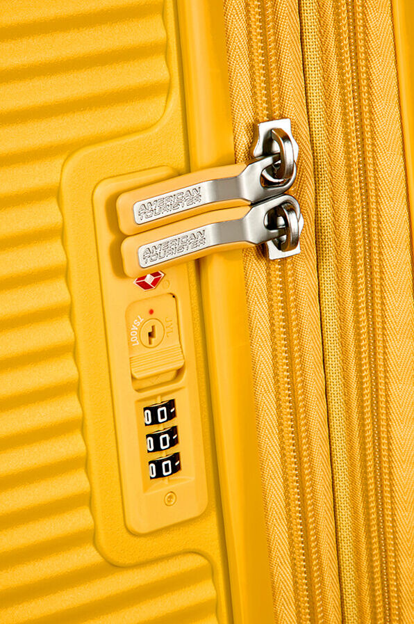 American Tourister Soundbox Spinner 55  Golden Yellow American Tourister Soundbox Spinner 55  Golden Yellow