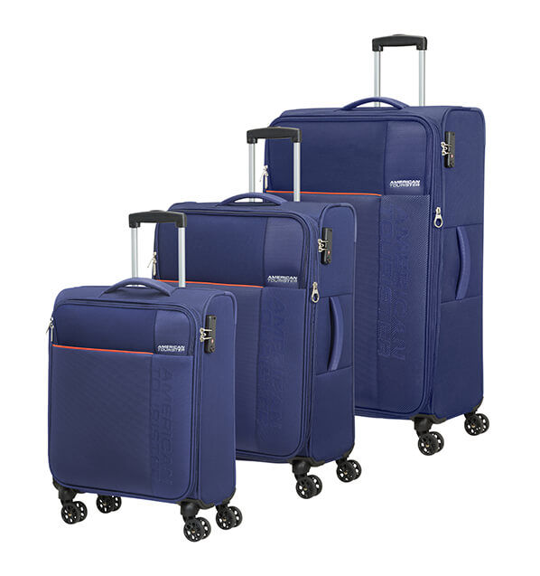 American Tourister Fun Cruise 3 PC Set A  Navy/Orange American Tourister Fun Cruise 3 PC Set A  Navy/Orange
