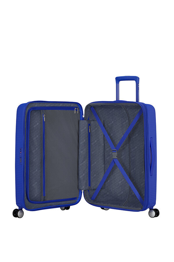 American Tourister SoundBox Spinner Expandable 67cm  Cobalt Blue American Tourister SoundBox Spinner Expandable 67cm  Cobalt Blue