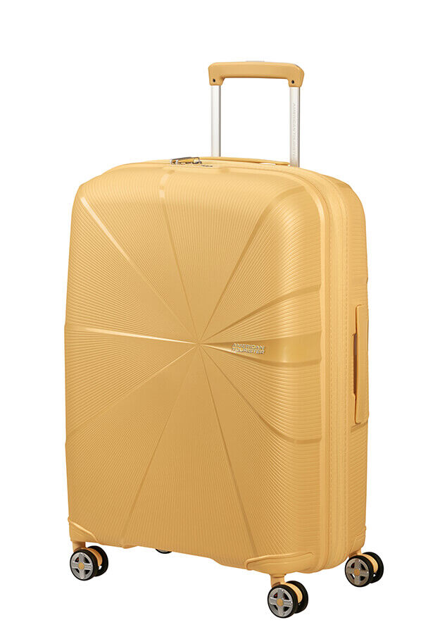 American Tourister StarVibe Spinner Expandable TSA 67cm  Metallic Banana American Tourister StarVibe Spinner Expandable TSA 67cm  Metallic Banana