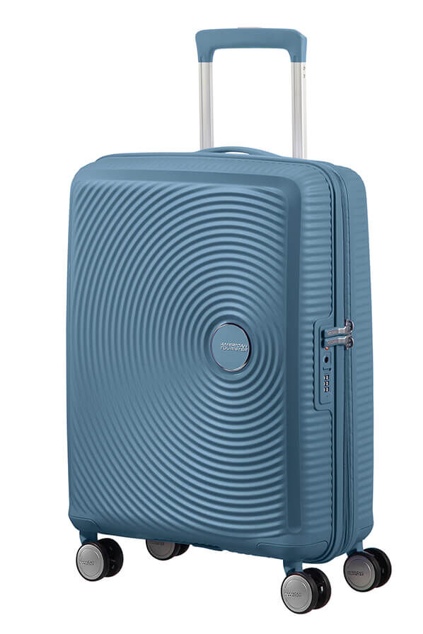 American Tourister Soundbox Spinner Expandable 55cm  Stone Blue American Tourister Soundbox Spinner Expandable 55cm  Stone Blue