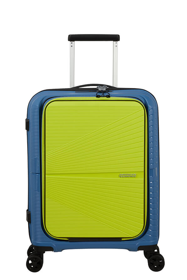 American Tourister Airconic Spinner Frontloader 15.6' 55cm  Coronet Blue/Lime