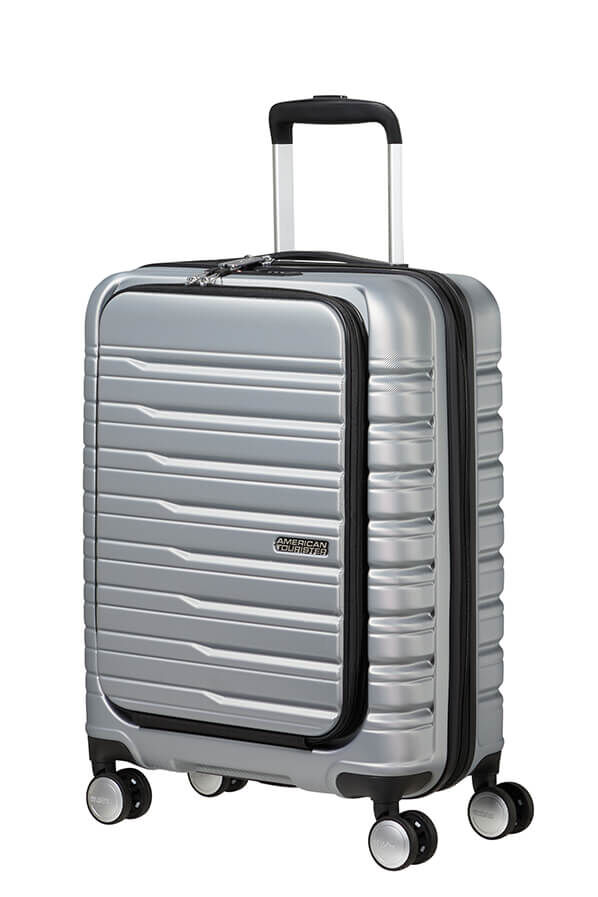 American Tourister Flashline SPIN. 55/20 FRONTLOADER  Sky Silver