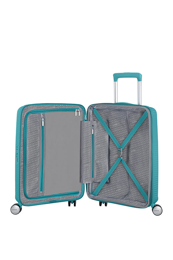 American Tourister Soundbox Spinner Expandable 55cm  Turquoise Tonic American Tourister Soundbox Spinner Expandable 55cm  Turquoise Tonic