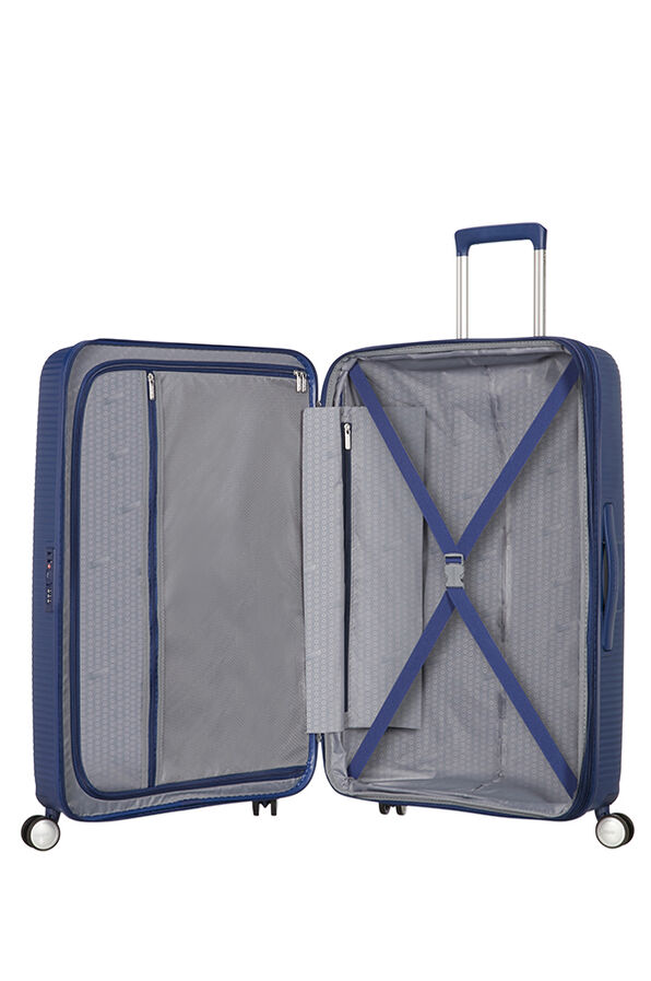 American Tourister Soundbox Spinner Expandable 77cm Midnight Navy American Tourister Soundbox Spinner Expandable 77cm Midnight Navy