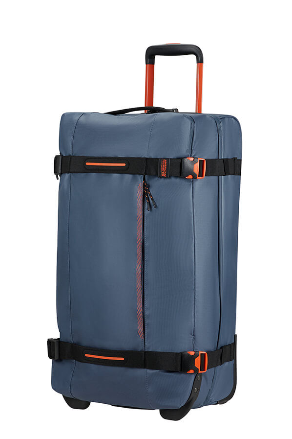 American Tourister Urban Track Duffle with Wheels Coated M  Navy/Orange