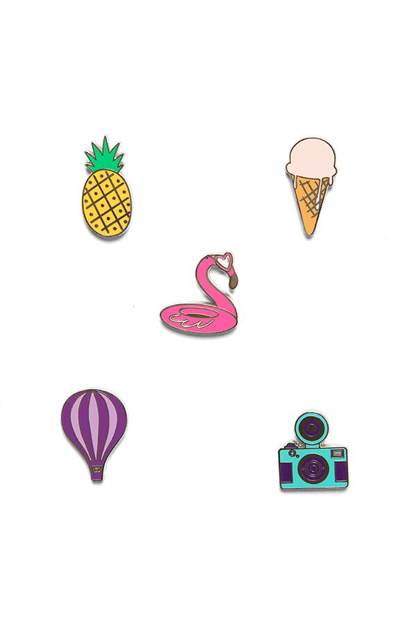 Lipault Plume Accessoires Pins (5 Pcs) Summer Lipault Plume Accessoires Pins (5 Pcs) Summer