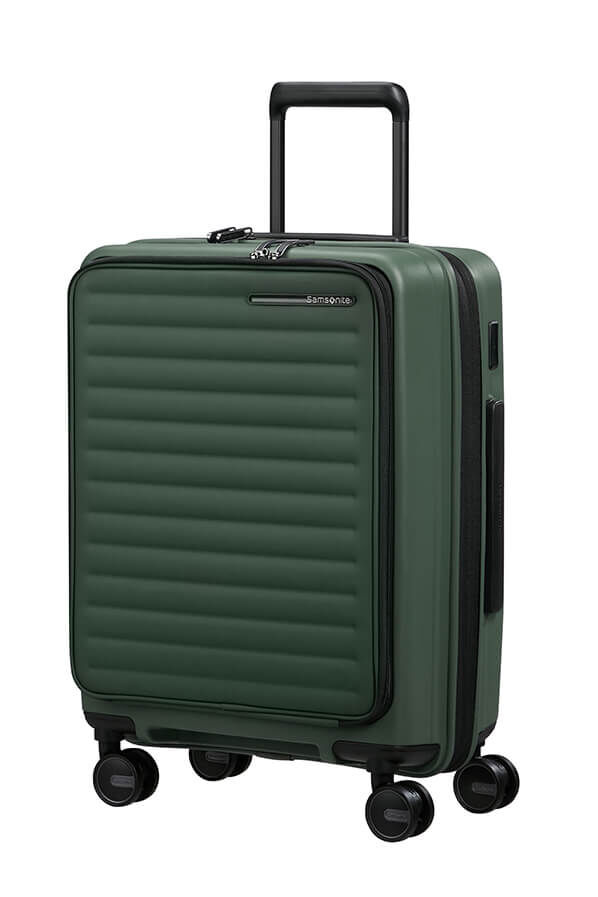 Samsonite Restackd Spinner Expandable Easy Access 55cm  Sage Samsonite Restackd Spinner Expandable Easy Access 55cm  Sage