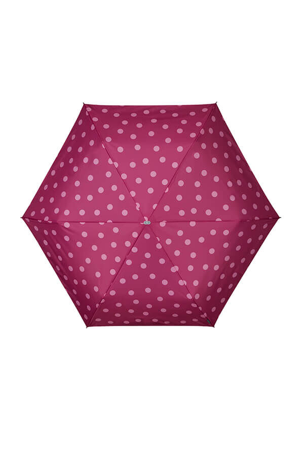 Samsonite Alu Drop S 3 Sect. Manual Flat  Violet Pink Polka Dots Samsonite Alu Drop S 3 Sect. Manual Flat  Violet Pink Polka Dots