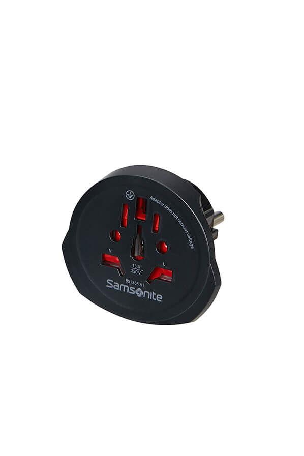 Samsonite Travel Accessories World to Europe Adaptor Black Samsonite Travel Accessories World to Europe Adaptor Black