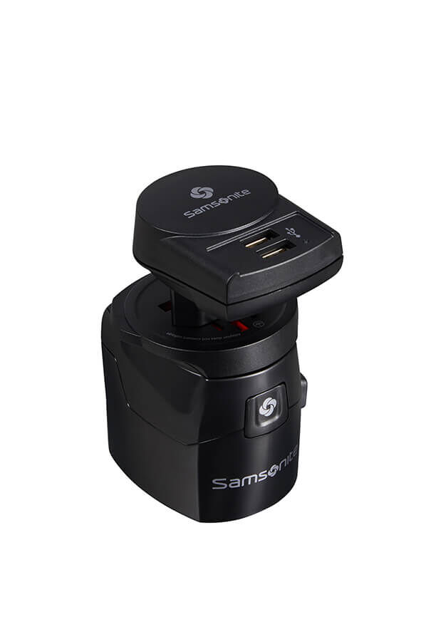 Samsonite Travel Accessories World Adaptor Pro 3-P+USB Schwarz
